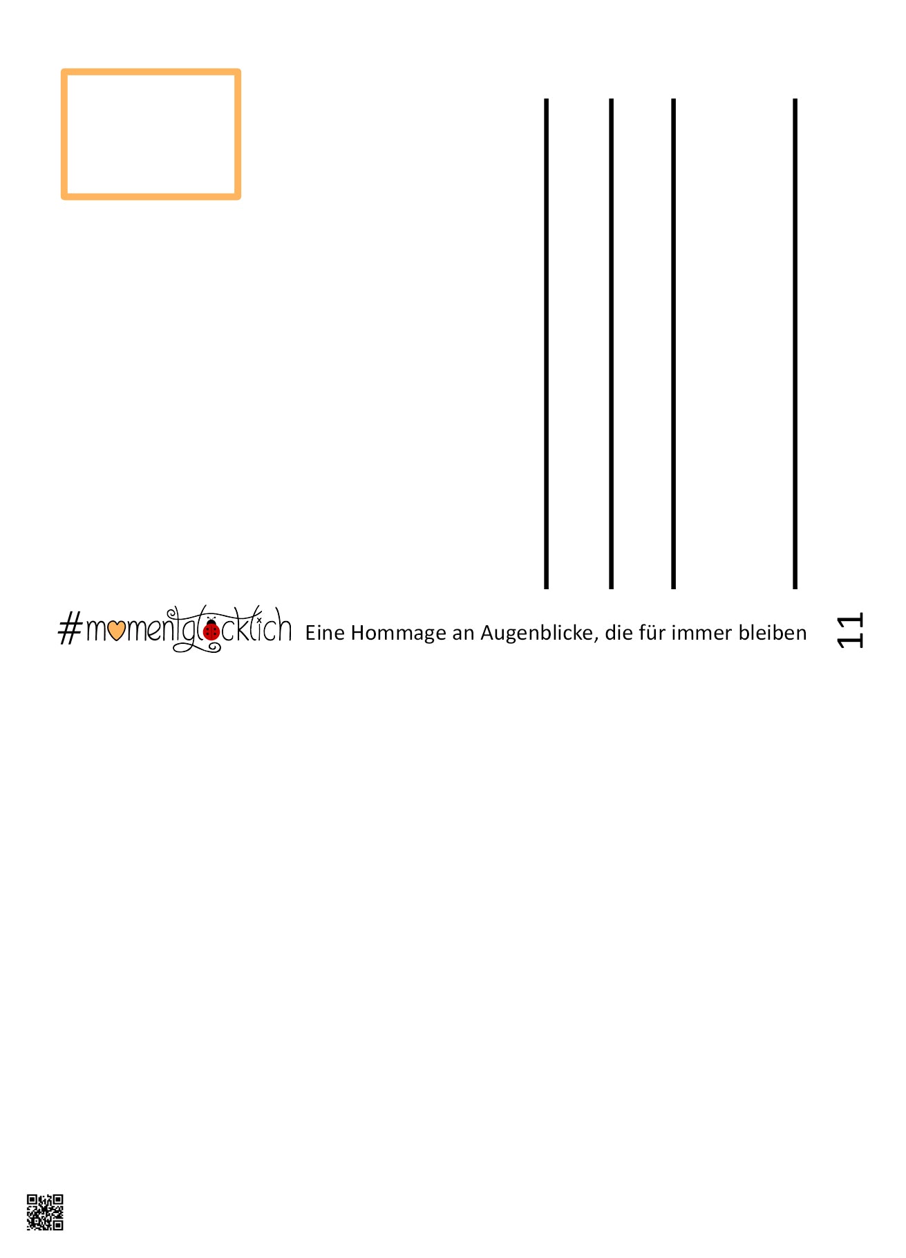 Postkarte gelbes Herz