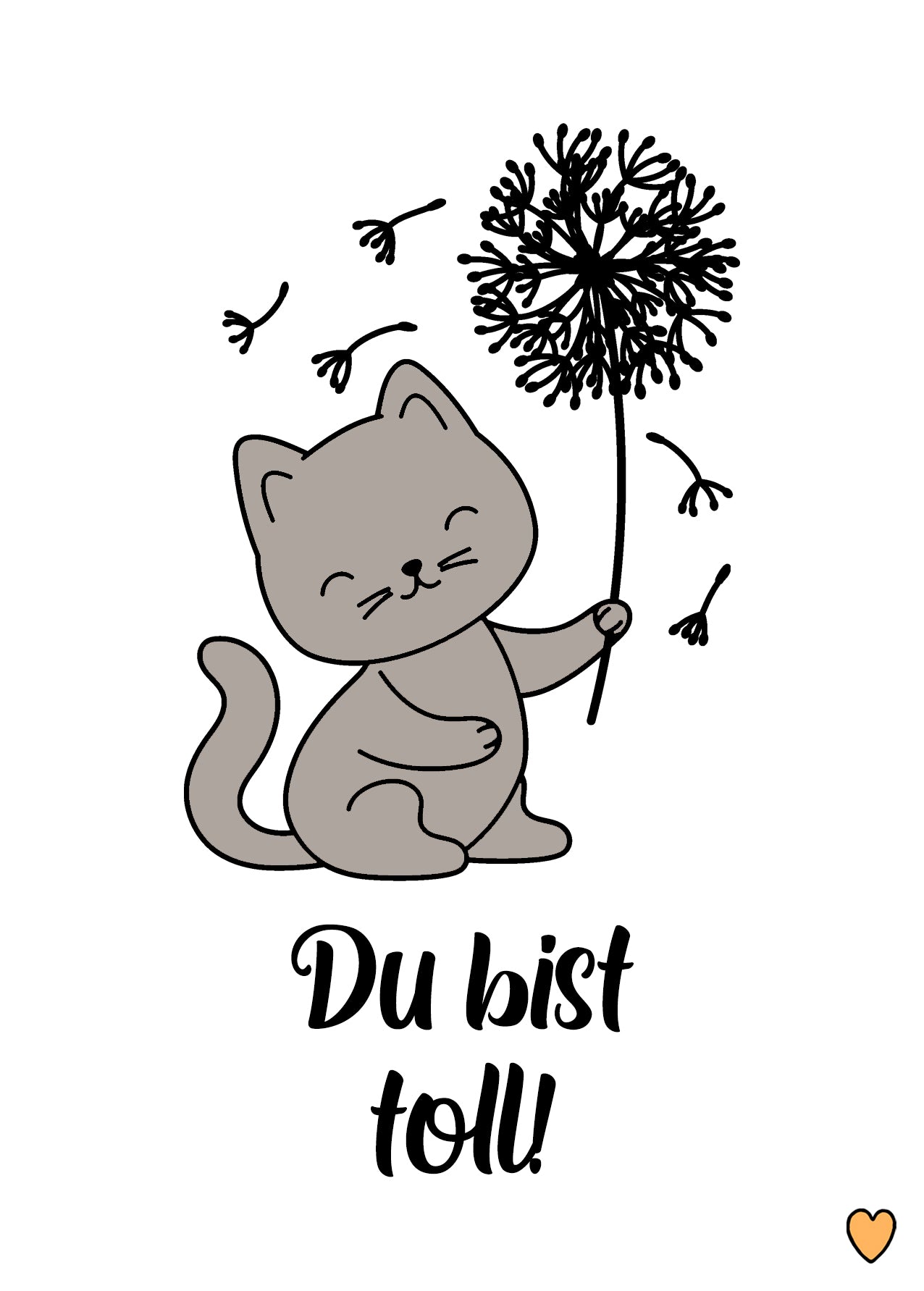 Postkarte Du bist toll!