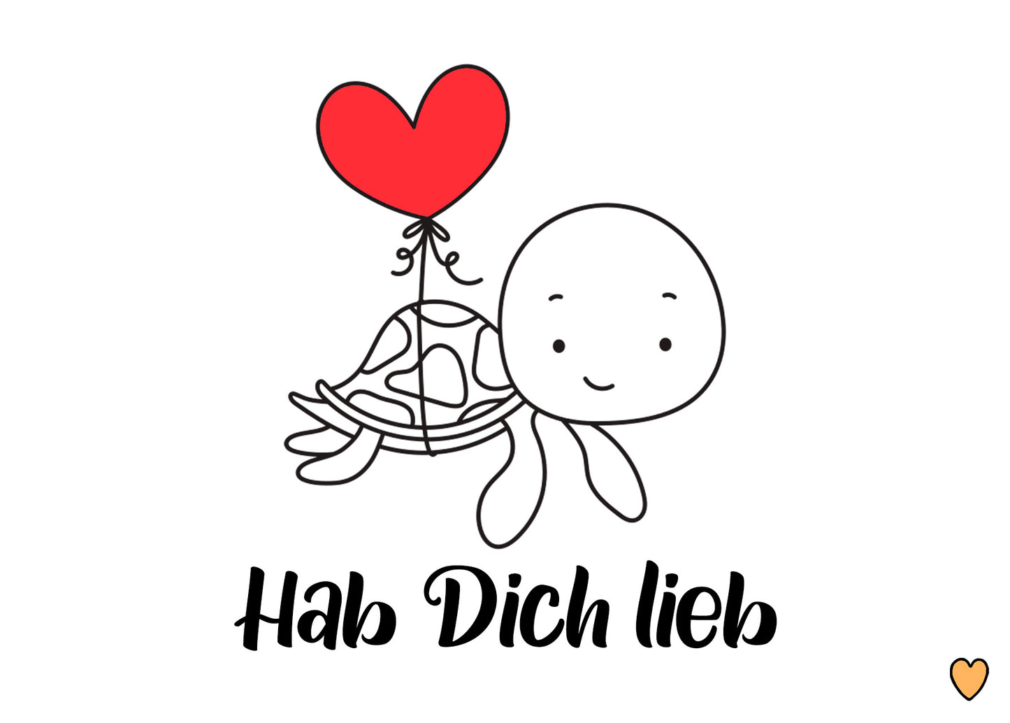 Postkarte Hab Dich lieb