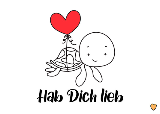 Postkarte Hab Dich lieb