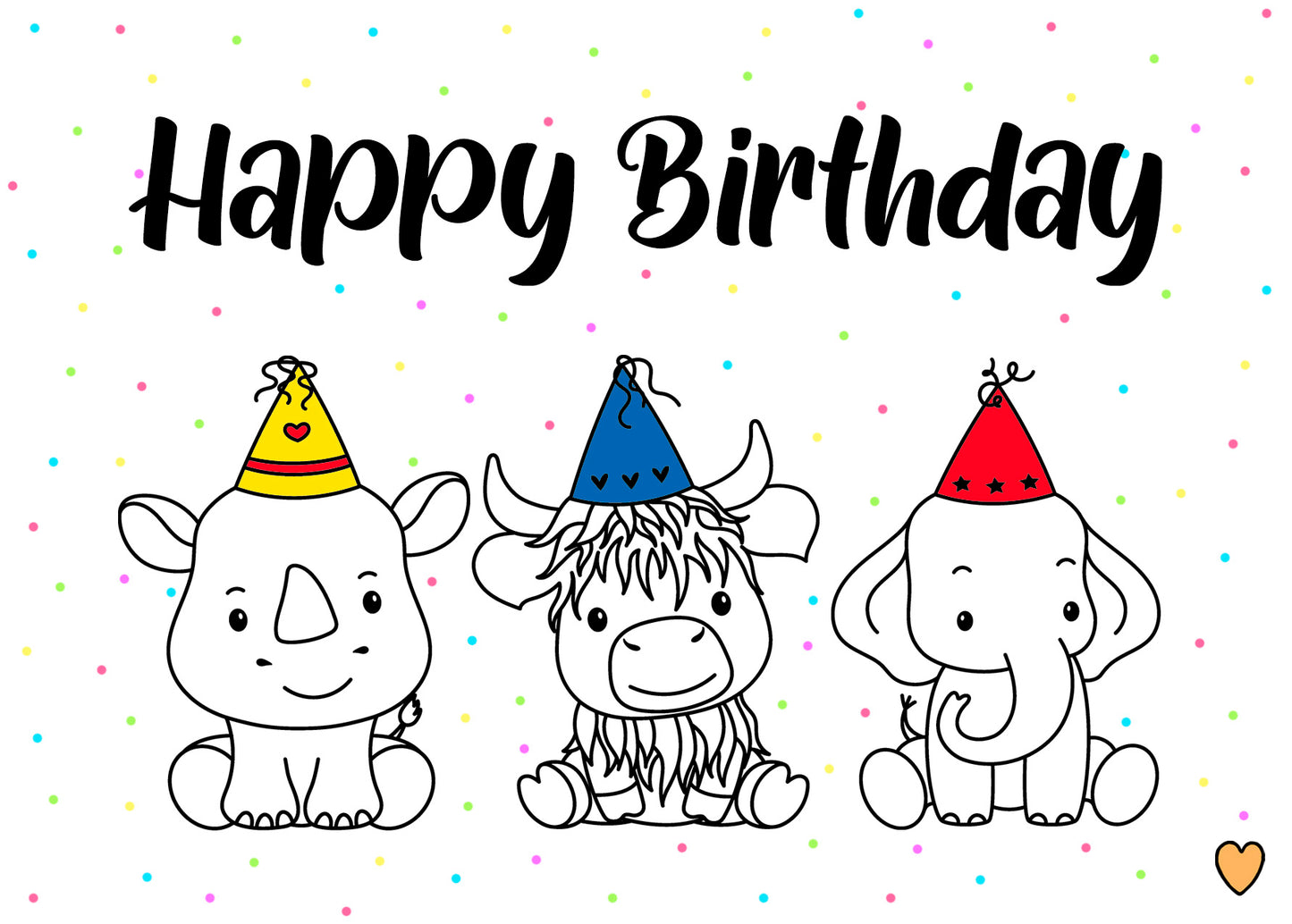 Postkarte Happy Birthday!