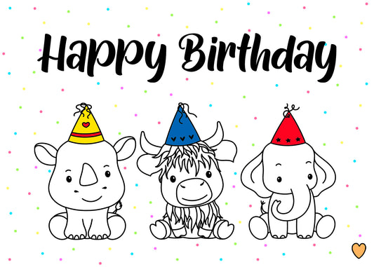 Postkarte Happy Birthday!