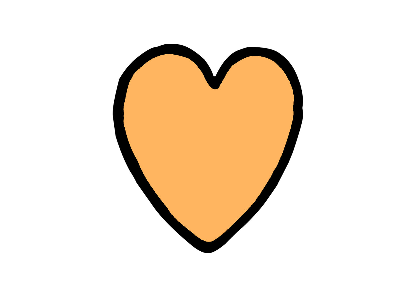 Postkarte gelbes Herz