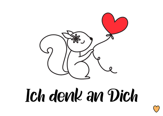 Postkarte Ich denk an Dich