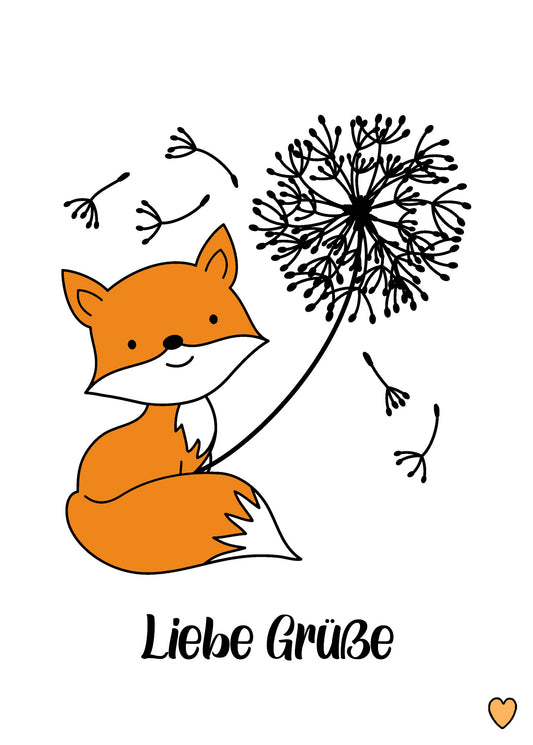 Postkarte Liebe Grüße