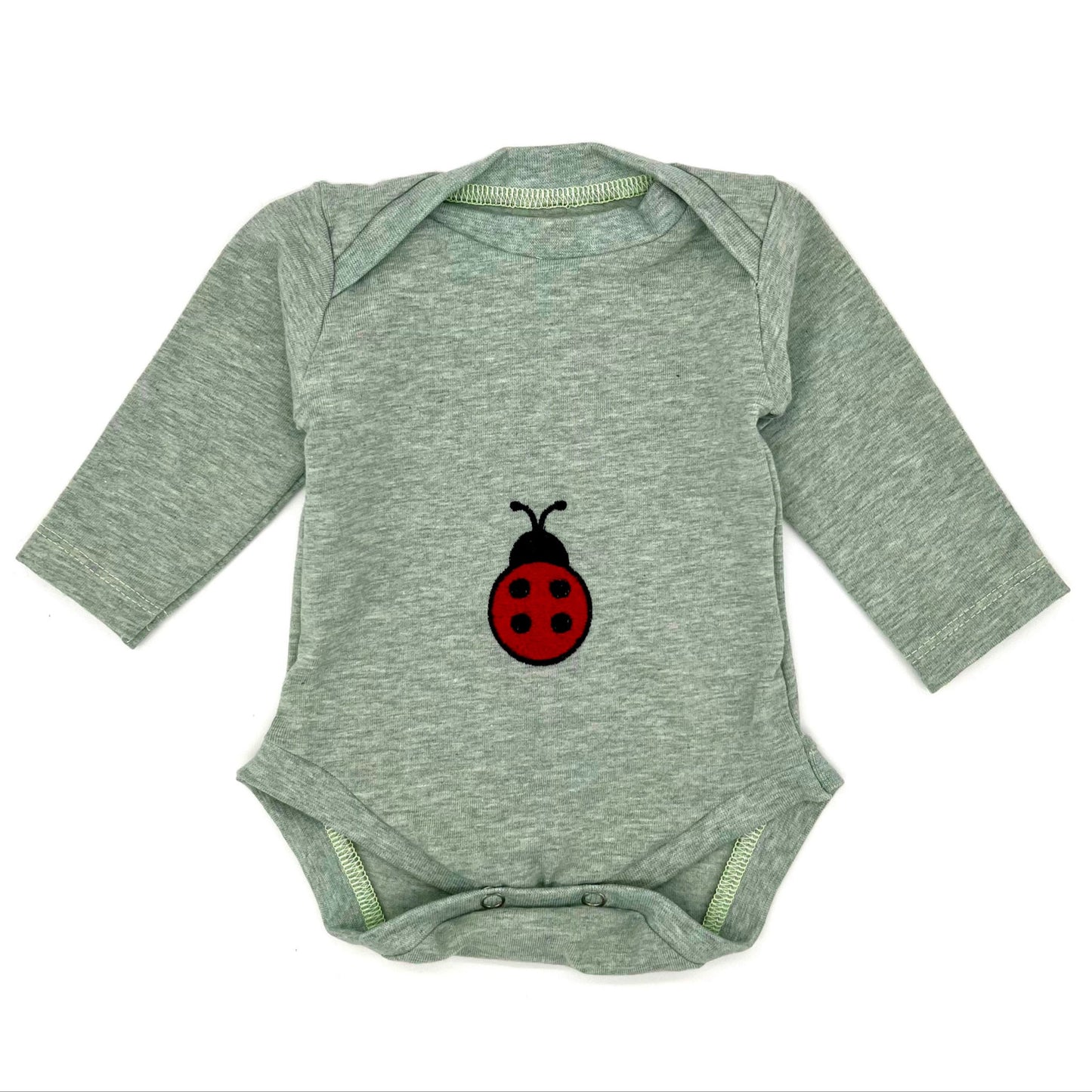 Langarm-Body grün Marienkäfer